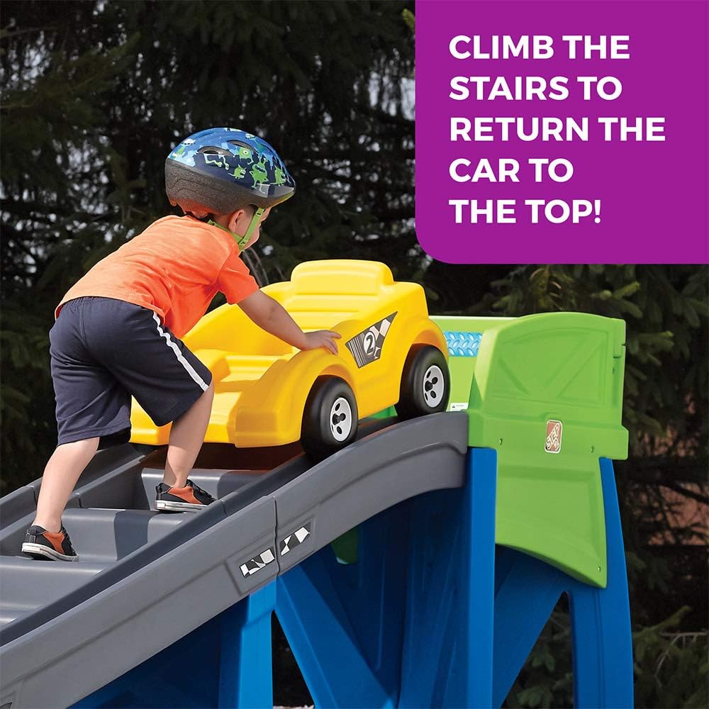 Step2 Extreme Coaster Kids Ride On Toy. Push Car. Indoor/Outdoor Roller Coaster & Playset. Made of Durable Plastic. Max Weight 80 lbs.. For Toddlers 3+ Years Old