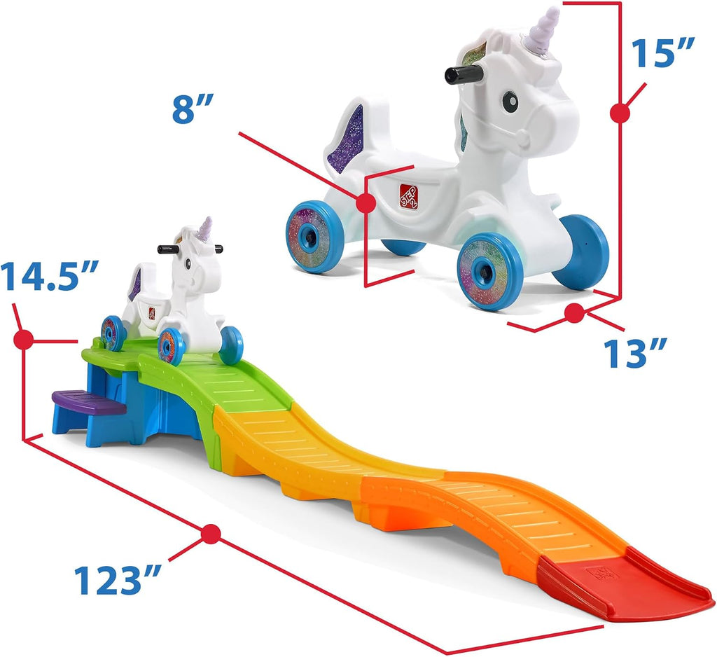Kids Toy Unicorn Up & Down Roller Coaster Kids Ride