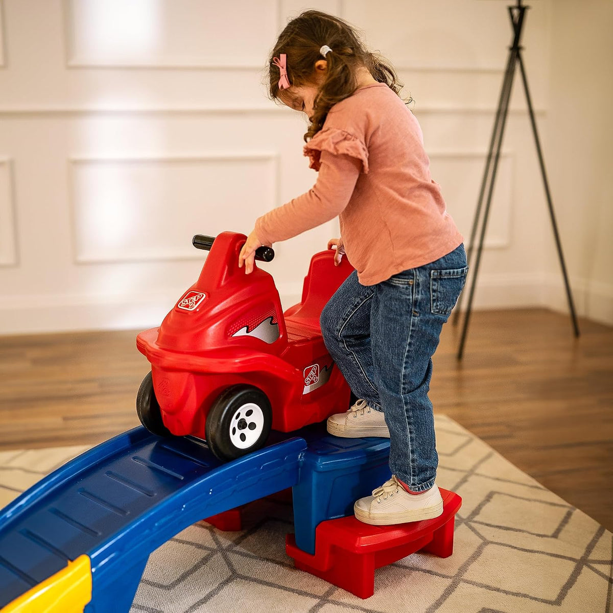 Step2 Up & Down Roller Coaster Kids Ride On Toy. Push Car. Indoor/Outdoor Playset. Made of Durable Plastic. Max Weight 50 lbs.. for Toddlers 2-5 Years Old. Multicolor