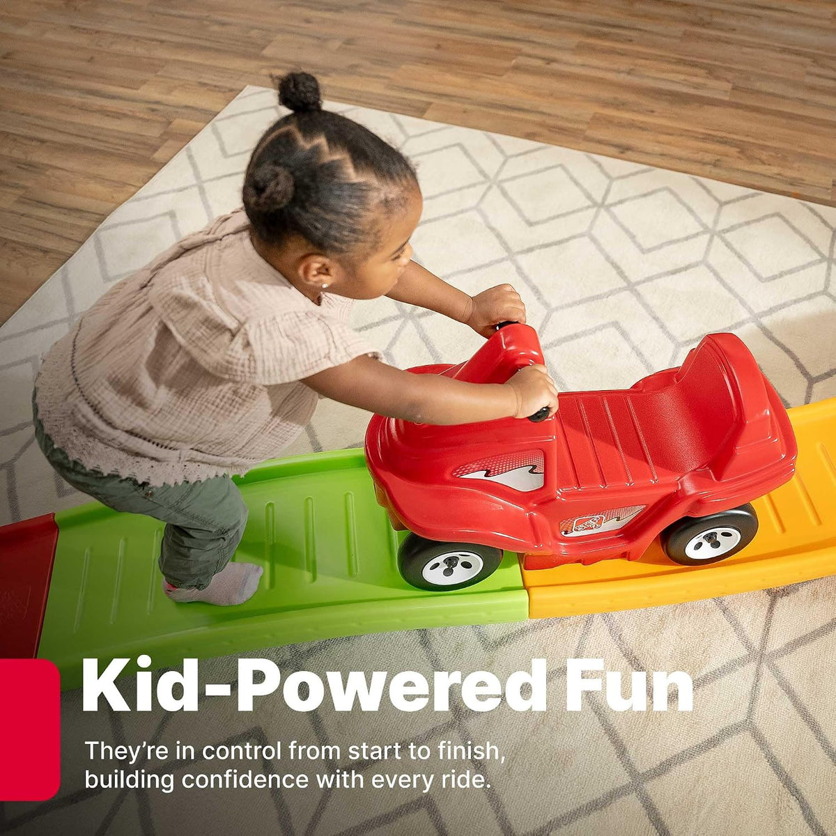 Step2 Up & Down Roller Coaster Kids Ride On Toy. Push Car. Indoor/Outdoor Playset. Made of Durable Plastic. Max Weight 50 lbs.. for Toddlers 2-5 Years Old. Multicolor