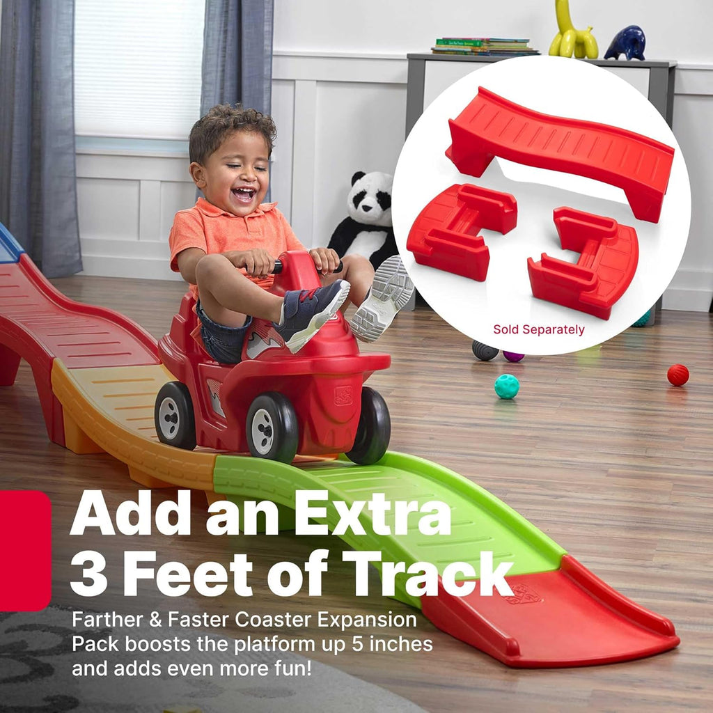 Step2 Up & Down Roller Coaster Kids Ride On Toy. Push Car. Indoor/Outdoor Playset. Made of Durable Plastic. Max Weight 50 lbs.. for Toddlers 2-5 Years Old. Multicolor