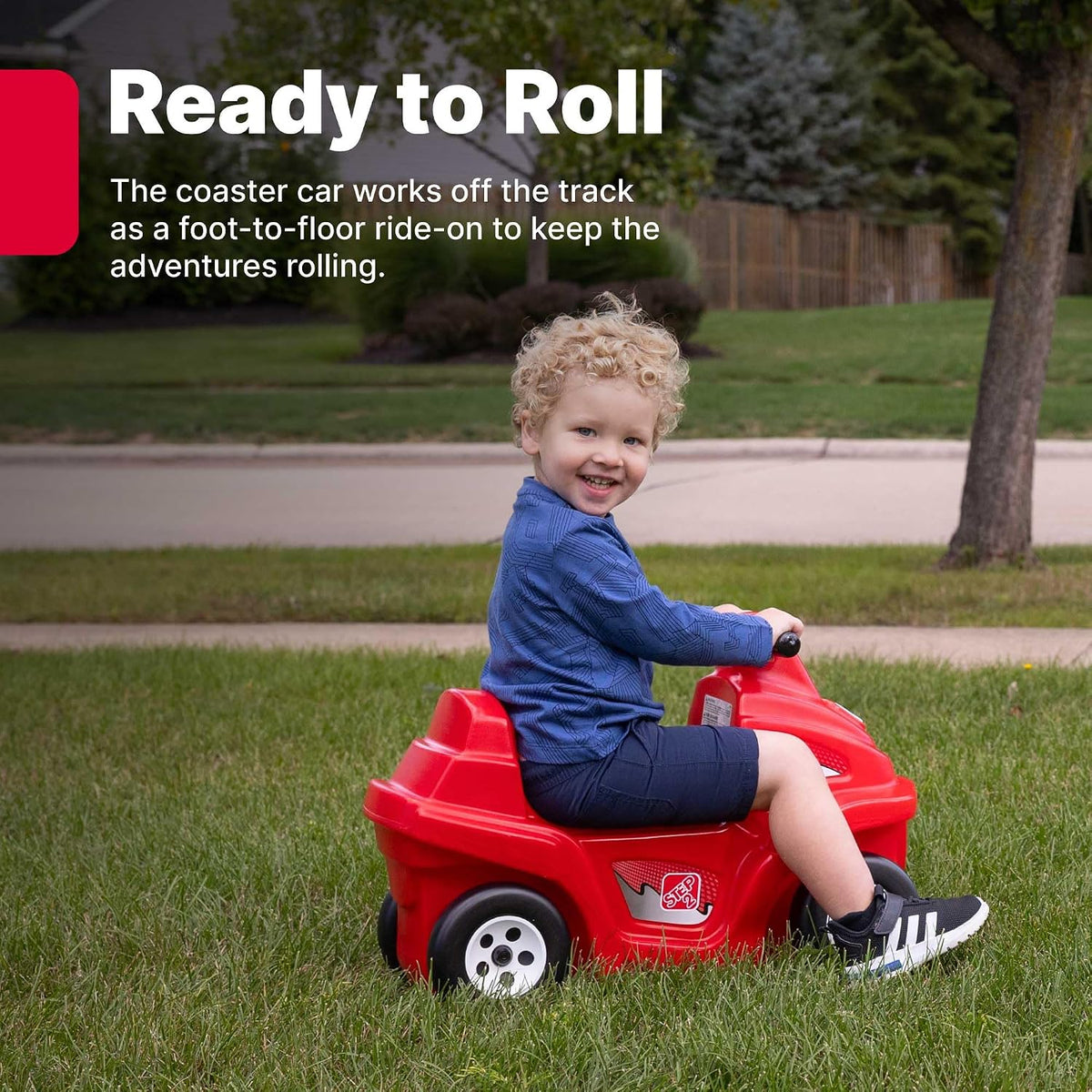 Step2 Up & Down Roller Coaster Kids Ride On Toy. Push Car. Indoor/Outdoor Playset. Made of Durable Plastic. Max Weight 50 lbs.. for Toddlers 2-5 Years Old. Multicolor