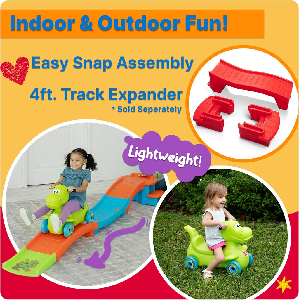 Step2 Dino Dash Up & Down Roller Coaster Kids Ride On Toy. Push Car. Indoor/Outdoor Playset. Made of Durable Plastic. Max Weight 50 lbs.. for Toddlers 2-5 Years Old