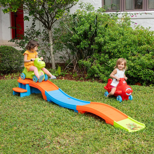 Step2 Dino Dash Up & Down Roller Coaster Kids Ride On Toy. Push Car. Indoor/Outdoor Playset. Made of Durable Plastic. Max Weight 50 lbs.. for Toddlers 2-5 Years Old